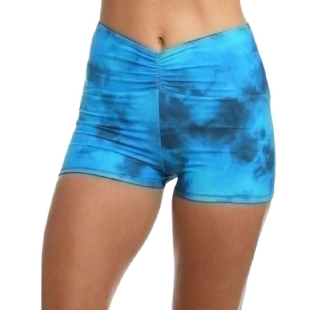 Citrus NWT Blue Tie-Dye Reversible Navy Swim/Athletic Shorts Size Large
